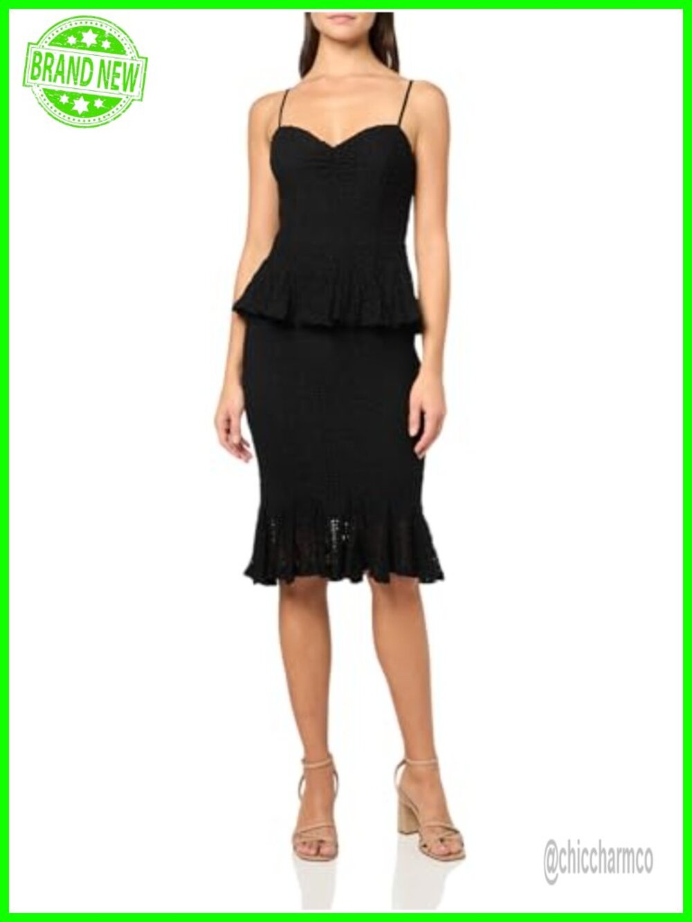 Sleeveless Lula Dress Stretch Lace A-Line Sweetheart Ruffle